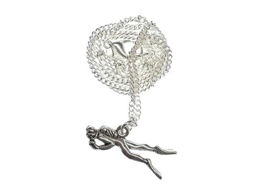 Collier plongeur en argent Miniblings : bijoux fait main océan