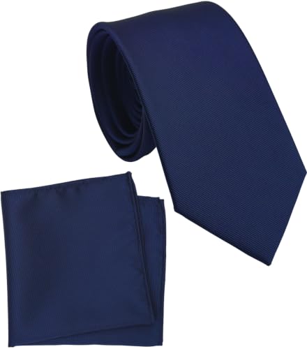 Image of Classic Tie and Pocket Square Set for Men, 3.2-Inch Standard Width