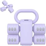 2-in-1 Ensemble de sonnettes réglables, 4 Niveaux de poids des mains (chaque 2.2.3.3/4/4/5.5lb) pour les femmes & Hommes, poids Ensemble de dumbbell convertible en Kettlebell pour la musculation à domicile