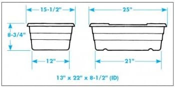 ULTRASOURCE Food Approved Bus Totes/Meat Lug (4 Totes and 4 Frosted Lids, Yellow)