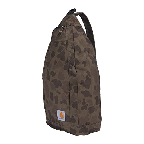 Carhartt Herren Schultertasche mit Seitlicher Schnalle und Tablet-hülle Umhängetasche für Reisen und Wandern, Duck Camouflage, One Size