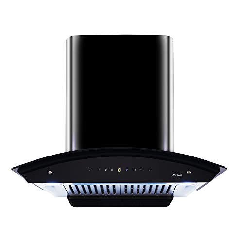 Image of Elica 60 cm 1200 m3 /hr Auto Clean Chimney (WD HAC TOUCH BF 60 MS, 2 Baffle Filters, Touch + Motion Sensor Control, Black)