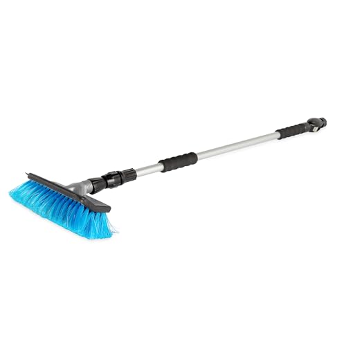Camco RV Flow-Through Wash Brush - Features an Adjustable Handle, a Standard Garden Hose Connection, and an On/Off Button to Control Water Flow (43633) by Camco - Used condition - US$37.14