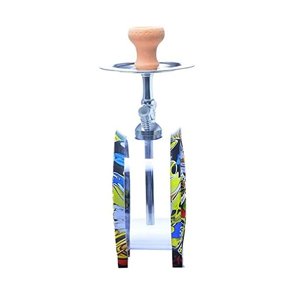 YUNZHIDUAN Shisha Set, 2 Schläuche Arabische hochwertige Shisha, Shisha mit Graffiti Wheel Außendesign, mit Diffusor… – Bild 7