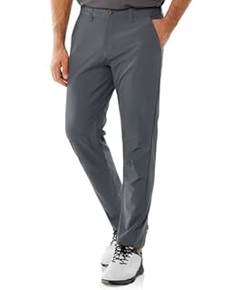 33,000ft Men's Golf Trousers Lightweight Golf Pants Stretch Quick Dry Breathable Work Causual Pants for Golfing with Pockets Grey 36W*30L