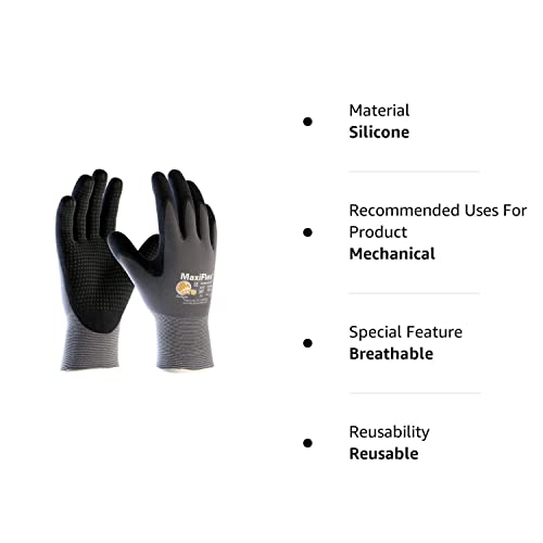 Maxiflex Endurance 34-844 Seamless Knit Nylon Work Glove With Nitrile Coated Grip On Palm & Fingers (Pack Of 3) #TOP2