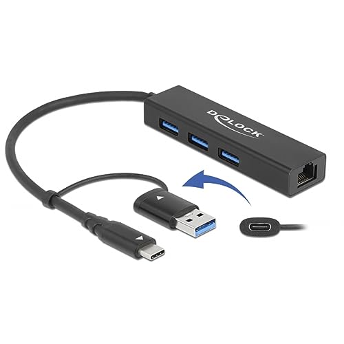 Hub USB 3.2 Gen 1 Delock resout le manque de ports et de reseau RJ45