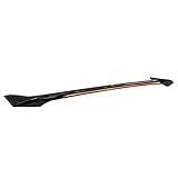 Trunk Spoiler Compatible With 2013-2020 Ford Fusion, Long LED Style Rear Trunk Spoiler Wing Gloss Black ABS by IKON MOTORSPORTS