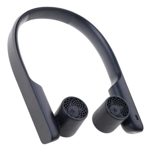 Ventilador de cuello portátil con dirección de aire ajustable y luz LED nocturna 7