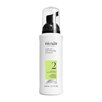 Nioxin System 2 Scalp Plus Hair Thickening Treatment Serum for Natural Hair with Progressed Thinning, 100 ml