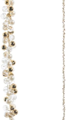 Amazon.com: RAZ Imports Pearl Clear Gold Beaded Garland, 66-Inch ...
