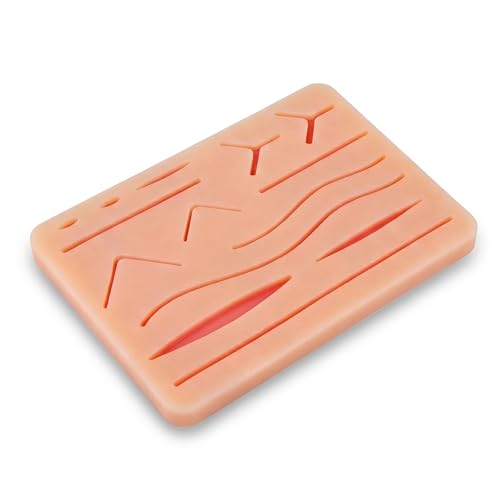 Planche pratique suture plaie silicone sensation réaliste réutilisable, kit de suture, kit de suture etudiant medecine, strips sutures adhésives