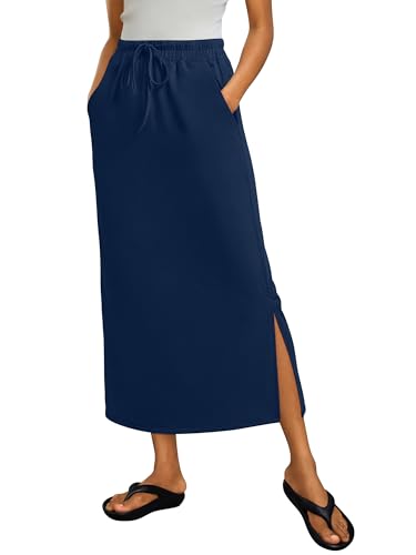Image of ANRABESS Casual Maxi Skirts for Women, High Waist, Summer, Drawstring, Ideal for Daily Wear, Office & Weekend Outings 2026