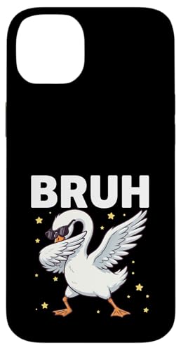 Bruh Dabbing Swan �T���O���X �ʔ��� ���� �_�r���O ���킢�� ���� �X�}�z�P�[�X iPhone 14 Plus �p