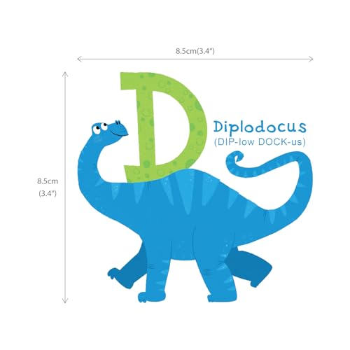 DECOWALL A-Z Dinosaur Alphabet Vinilos Decorativos Pequeños miniatura 6