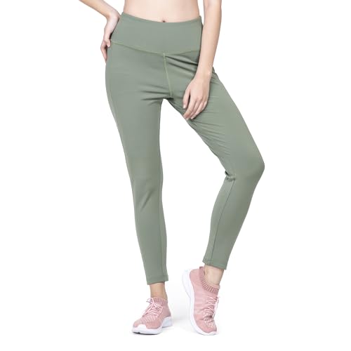 Image of 3rd Planet Women's High Waist Activewear Leggings | 4-Way Stretch, Sweat-Wicking, Non-See-Through Gym & Yoga Tights with Side Pockets | Comfortable Slim Fit Pants for Workout, Running & Fitness