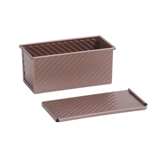 Bread Pan Set, Large 21x11.5x11 cm and Small 19x9.5x8 cm, Covered Loaf Pan with Lid, Non-Stick Quick Release Cake Mold for Baking Bread