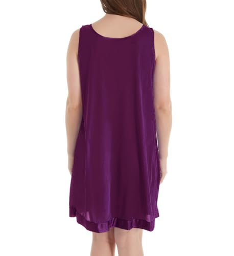 Image of Exquisite Form Women's 30107 Nylon Tricot Sleeveless Short Knee Length Nightgown