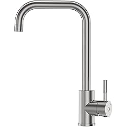 Grifo Fregadero Amazon CECIPA Grifo Cocina Cepillado, Grifos Cocina Fregadero Giratorio 360°, Grifo de Cocina Agua Caliente y Fría de Acero Inoxidable 304, Torneira Cozinha Resistente a la Corrosión