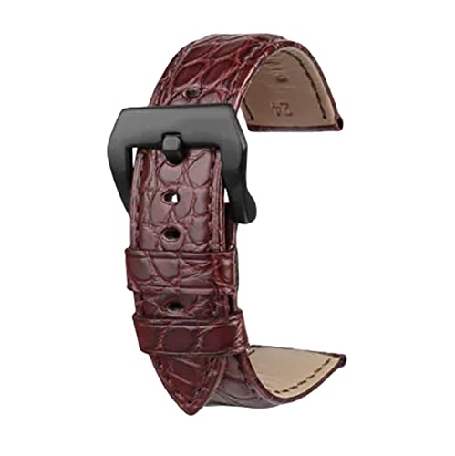 Bracelet de montre en cuir alligator noir pour raviver votre montre