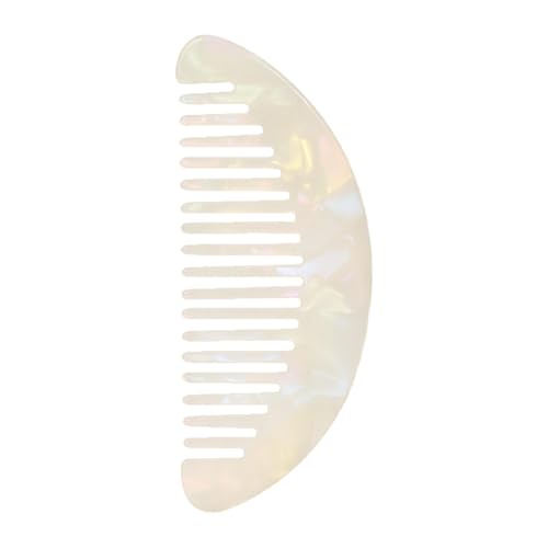 Peine de dientes anchos de acetato de celulosa, peine de dientes grandes, peine de dientes anchos en forma de U, peine para desenredar el cabello grande, antiestático, para viajes, peine desenredante