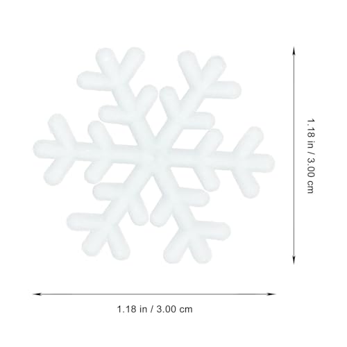Abaodam 200 adhesivos luminosos copos de nieve azul y blanco miniatura 2