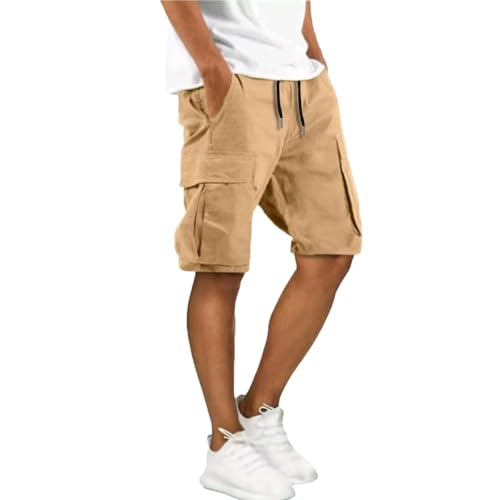 Short cargo pour homme léger et extensible | Pantalon court de sport longueur genou baggy