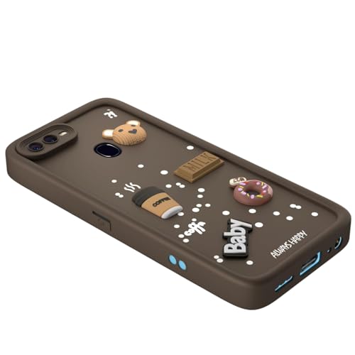 Image of Bintage Ball Bear| Donut| Milk Cake| Baby| Coffee Rubber Case Full Body & Camera Protection Back Cover Compatible for Oppo A5 / Realme 2 - Brown