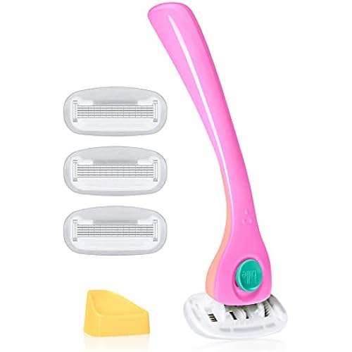Billie Razors for Women, Malibu - 1 Handle, 4 Refills & Magnetic Holder