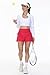 Flowy Running Shorts Women Gym Yoga Workout Athletic Wear Tennis Spandex Sweat Short Pants Skort Skirt High Waisted with Pockets Underneath Cute Trendy Girls Clothes Casual Summer Outfits Red L