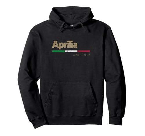 Aprilia Ville Italienne Rétro Drapeau Italie Sweat à Capuche Noir Unisex Adulte Mixte S