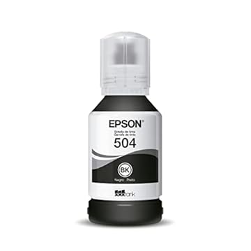 Garrafa de Tinta Original Epson EcoTank T504 Preto - T504120
