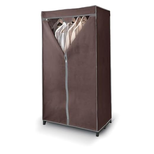 DOMOPAK 75068 Armario Guarda Ropa Tela 75X50X145CM, Neutro, 6x23x76 cm