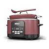 Ninja Foodi PossibleCooker PRO 85Qt Multicooker 8 in 1 Slow Cooker Dutch Oven Steam Bake Roast Sear Saute Bread Maker Warmer Glass Lid Integrated Spoon Nonstick Pot Cherry Tartle