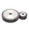 Bevel Gear Pinion Hardware Mechanical Spur Gear 2M 12T-27T Metal Transmission 45# Steel 2 Modulus 12 13 14 15 16 17 18 19 20 21 22 23 24 25 26 27 Teeth(2M - 22Teeth)
