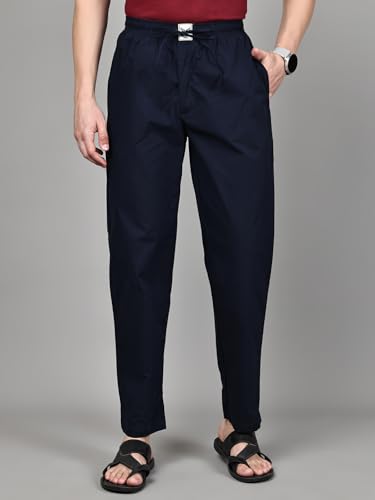 Image of Majestic Man Men Mid Rise Comfort Fit Solid Pure Cotton Casual Style Lounge Pants