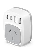 Japan Travel Adapter, AU to Japan Plug Adapter Type A Travel Power Plug for Japan,Philippines,Canada,Mexico,China,Jamaica,Peru and More-White