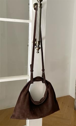 Womens Trendy Genuine Suede Leather Crossbody Bag Small Shoulder Purse Top Handle Handbag Designer Satchel2