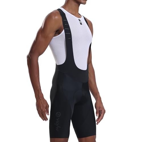 Image of YKYWBIKE Cycling Bibs Men,Elastic Interface Padded Cycling Bib Shorts,Breathable Biking Bib Short Men