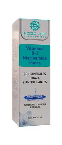 Vitamínicos, Indigo Life Vitamina B-3 Ionizada (Niacinamida) 30 ml