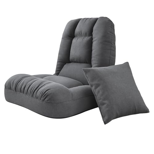 El Mejor Listado de Sillon Tipo Puff - los preferidos. 47 PALAY® Sofá de Suelo Perezoso, Sillón Tipo Puff, 110 x 55 x 13 cm, Puff Decorativo Sin Brazos, Sillón Reclinable de Espuma Viscoelástica, Sofá Tatami para El Hogar y La...