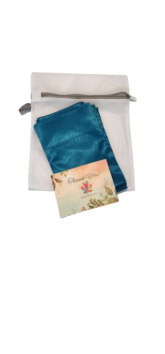 Miniatura 3 de Luxury Handmade Satin Pillowcase (Turquoise)