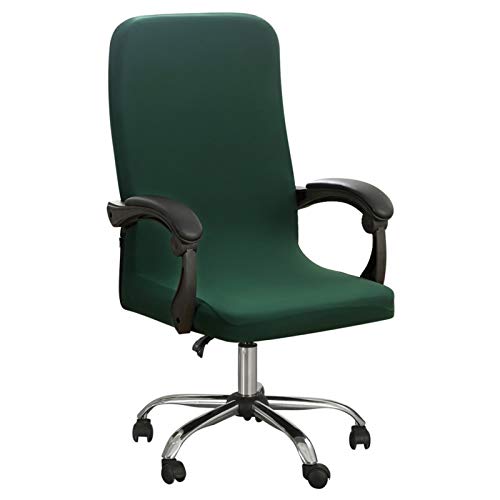 Housse de chaise de bureau extensible géométrique verte taille M L