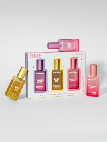 Image of Hair Drama Co. Hair & Body Mist Perfume Set of 3 | Blush Rush, Cake Pop & Marshmallow Whip Fragrance Set for Women | Rice Protein Formula | Long-Lasting, Travel Friendly & Paraben‐Free