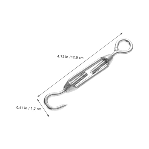Veemoon 5pcs Heavy Duty Stainless Steel Turnbuckle Chain Rope Turnbuckle Wire Tensioner Screw Hook for Fence and miniatura 2