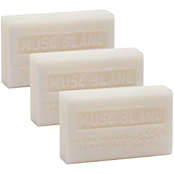 French Soap 3 x 125g - White Musk - Shea Butter - La Maison du Savon de Marseille