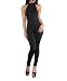 Yizenge Women's Halter Turtleneck Open Back Club Jumpsuits(M)