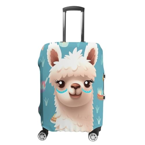 Alpaca Patterm Luggage Cover, Washable Elastic Suitcase Cover Protector Fit 18-32 Inch Luggage