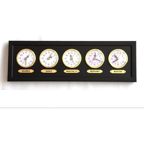 Black 5 Zone Wall Clock by Generic Cover