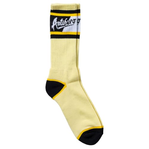 Yellow Scratch Cream Anti Hero Skateboard Socks